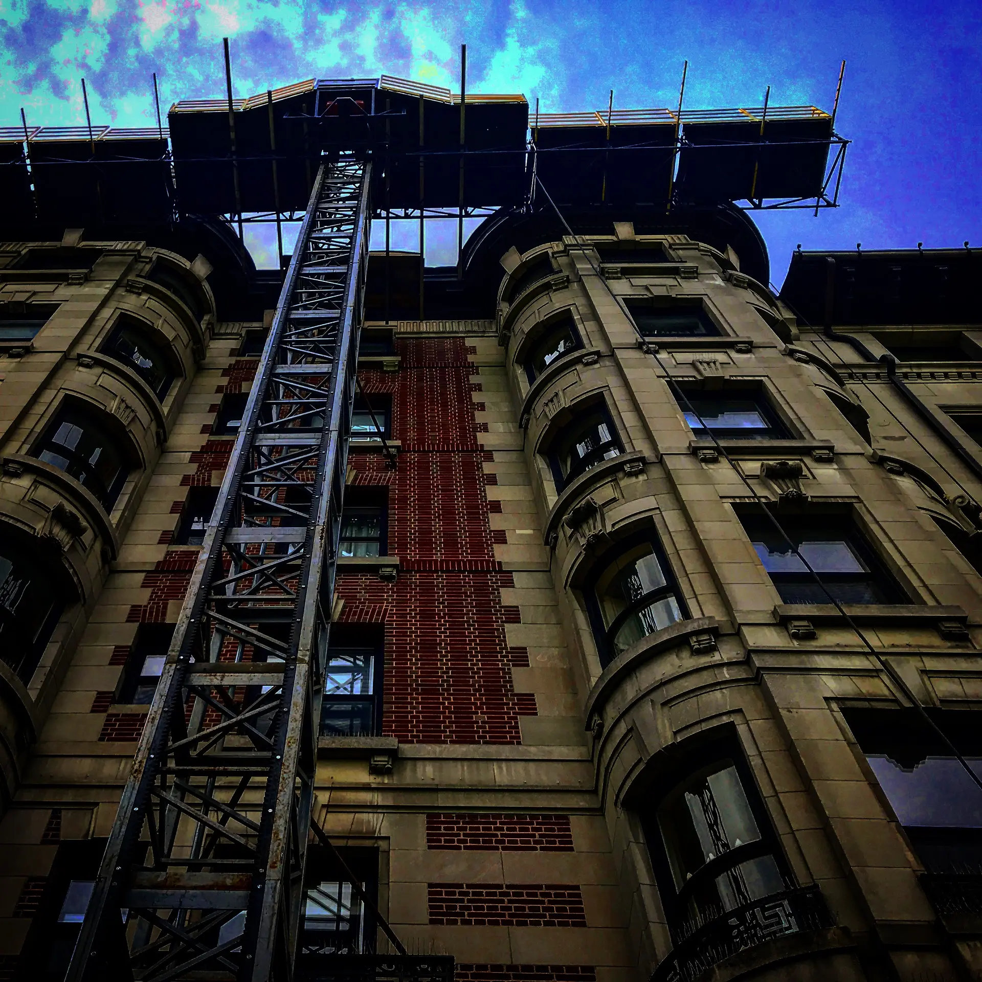 Brownstone and brick facade restoration of a historic Back Bay building in Boston
